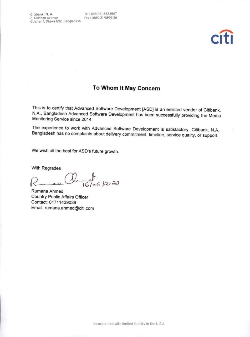 Citibank, N.A Bangladesh 